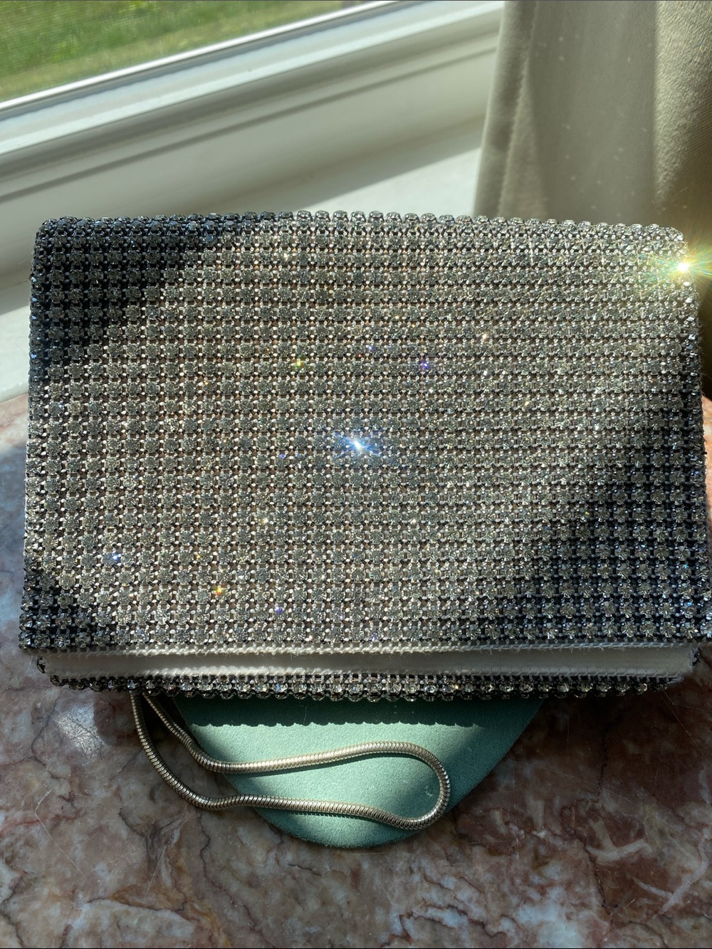 Vintage Shals International Rhinestone Crystal Evening Clutch